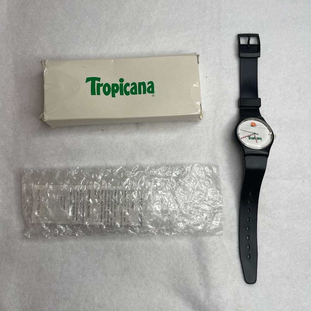 NWOT VINTAGE Tropicana Orange Juice Watch Collectible - Two for Purchase